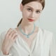 thumbnail image 3 of Collar con colgante de cruz cristiana de moda collar de gargantilla de turquesa para mujeres niñas, 3 of 5