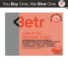 Betr Remedies Daytime Non-Drowsy Cold & Flu Relief, Fever Reducer, Multi-Symptom, 24 Tablets