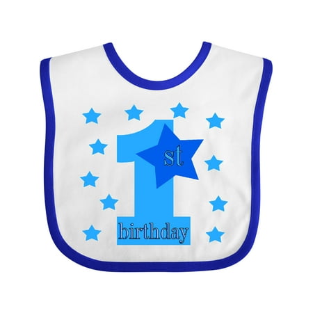 

Inktastic 1st Birthday Boy Stars Gift Baby Boy Bib