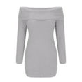 thumbnail image 3 of SCSAlgin Womens 2024 Fall Winter Off Shoulder Sexy Bodycon Sweater Dress Long Sleeve Slim Fit Party Club Mini Dresses, 3 of 5