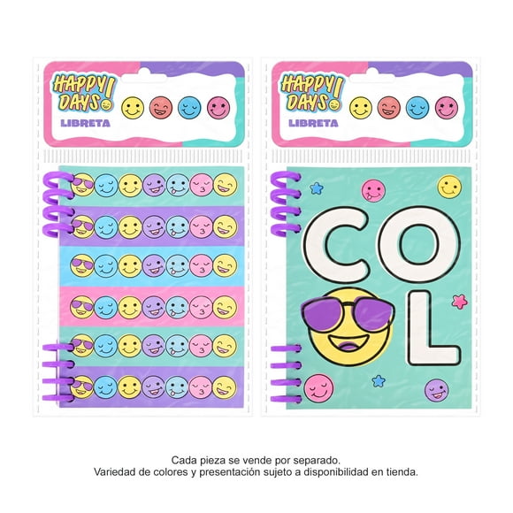 Libreta Prichos Happy Days! de Cartón Papel y Plástico Varios Modelos 1 Pieza