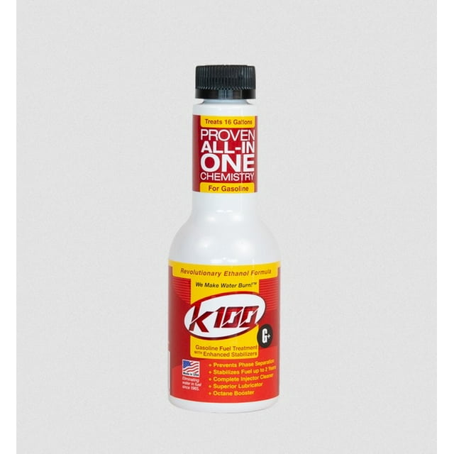 K100G+ Gasoline Fuel Treatment Bottle 8 oz