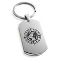 thumbnail image 1 of Stainless Steel Nautical Global Compass Engraved Dog Tag Keychain Keyring, 1 of 1