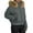 Grey#150, variant on LIIPEE Women Down Jacket Warm Loose Fit Solid Color Long Sleeve Hooded Zip Up Coat With Pockets Woman Versatile Climbing Hiking Camping Cycling Jackets,Navy,L