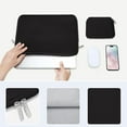 thumbnail image 4 of Mosiso Laptop Sleeve for MacBook Air Pro 13 inch M3 M2 M1 Lenovo Dell HP Asus Acer, Protective Neoprene Notebook Bag with Small Case, Black, 4 of 8