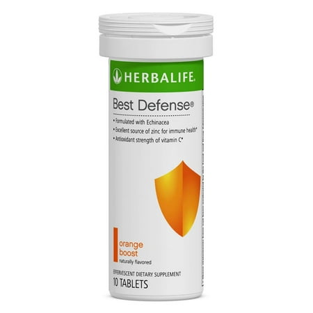 Best Defense 10 Effervescent Tablets Naturally Flavored Immune System Booster with Echinacea & Vitamin