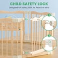 thumbnail image 5 of Buballino 8-Panel Kids Safety Fence Set - 100% Solid Pine Wood, 23.2" W x 23.6" H Per Panel, Easy Assembly for Play Areas, 5 of 9