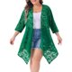 thumbnail image 1 of Chales de encaje de ganchillo para mujeres de talla grande Agnes Orinda, livianos, con frente abierto, cubiertas casuales, cárdigans 3X, verde oscuro, 1 of 6