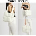 thumbnail image 4 of LinYooLi Puffer Tote Bag, Soft Puffy Bags for Women Light Winter Down Cotton Padded Quilted Tote Bag Shoulder Handbag Purse, 4 of 7