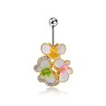 thumbnail image 2 of Creative Butterfly Dangle Navel Rings Belly Button Rings Navel Piercing Rings, 2 of 3