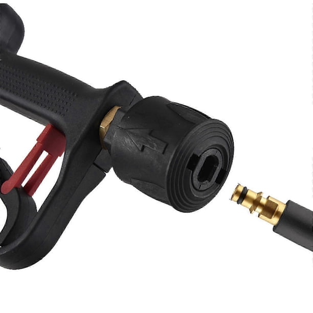 High Gun, 4000 PSI Max Short Pressure Washer Gun Car Cleaning Tool with 5 Color Quick Connect Nozzles