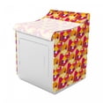thumbnail image 2 of Abstract Washer Cover, Repetitive 90's Style Design Triangles Stripes Dots Geometric Illustration Print, Decorative Accent for Laundromats, 29" x 28" x 40", Multicolor, by Ambesonne, 2 of 3