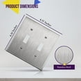 thumbnail image 5 of ENERLITES Toggle Light Switch Stainless Steel Wall Plate, Metal Plate Corrosive Resistant Cover for Rotary Dimmers Lights, Size 2-Gang 4.50" x 4.57", 7712, 430 Stainless Steel, UL Listed, Silver, 5 of 5