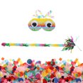 thumbnail image 1 of 1 set of Party Pinata Rod Pinata Eye Mask Paper Pinata Stick Confetti Cosplay Props, 1 of 9