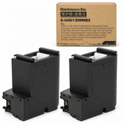 2-Pack T04D1/T04D100 Ink Maintenance Box, E-04D1/EWMB2 Waste Ink Tank Compatible with Select Epson EcoTank, WF-2860 and XP-5100/XP-5105 Printers