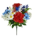 thumbnail image 4 of Mainstays 19 inches Indoor Artificial Rose Daisy Bouquet, Red, White and Blue Color., 4 of 8