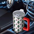thumbnail image 6 of White Christmas Santa and Tree Pattern Tumbler with Handle and Lid,40oz Double Wall Vacuum Insulated Tumbler,Cups Gift for Women and Men, 6 of 7
