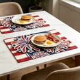 thumbnail image 4 of Boovnll 4th of July Placemats Red White Blue Placemats Heat-Proof Place Mats for Memorial Day Patriotic Kitchen Dining Table Party, 4th of July Decorations, 12x18", 4 of 6