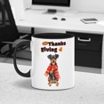thumbnail image 4 of Happy Thanksgiving Miniature Pinscher with Turkey Pumpkins Autumn Vibes 11oz Accent Two-tone Mug Mini Pin Dog Lover Coffee Tea Cup - 12018, 4 of 5