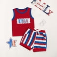 thumbnail image 2 of Toddler Boy Outfits Boys Kids Spring Summer Letter Printed Short Sleeved Basketball 18-24 Months 2t 3t 4t 5t 6t T Shirt Set Clothes T-Shirt Tops+Shorts 2-Piece, 2 of 6