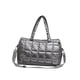 thumbnail image 4 of Bolso bandolera acolchado para mujer, informal y elegante, con correa ajustable para exteriores. Gris, 4 of 9