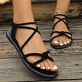 thumbnail image 6 of DIVVce Crisscross Strap Elastic Ankle Sandals For Women Open Toe Comfortable Casual Summer Footwear, 6 of 8
