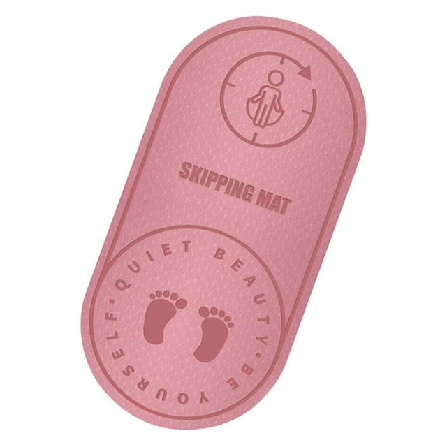 facefd Exercise Skipping Mat High Density Anti work out Slip Cushion Yoga Mat Buffer Pad Pink Thick 8mm