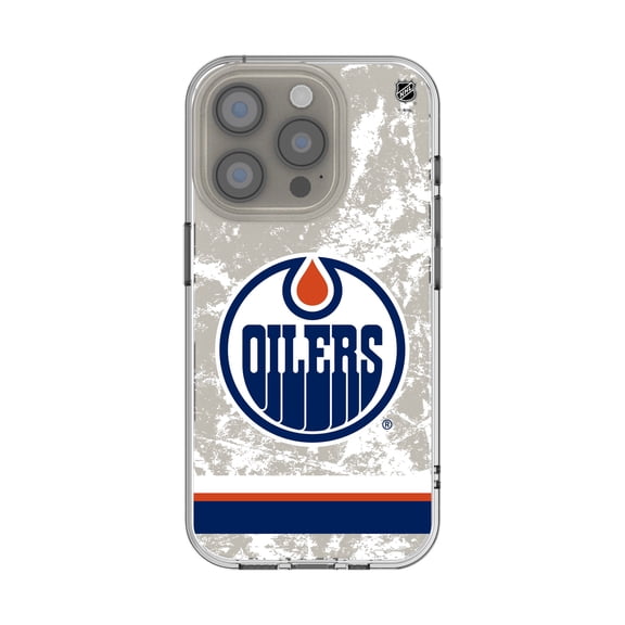 Edmonton Oilers iPhone Stripe Clear Ice Case