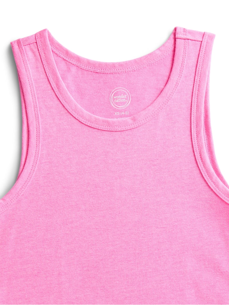 Wonder Nation Boys Kid Tough Tank Tops, 5-Pack, Sizes XS-XXL