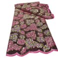 thumbnail image 1 of Tela de encaje africano con lentejuelas bordadas perfecl Para novia boda nigeriana faldas de mujer Rosado 450x130cm, 1 of 4