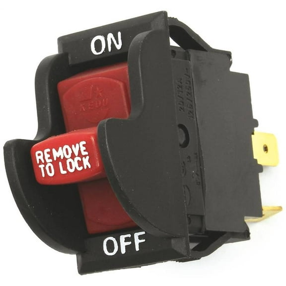 Jandorf 61314 SPST Rocker Switch with Lockout, 20 Amp, 125 Volt
