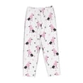 thumbnail image 6 of Uemuo Cute Poodle Dog Pattern Women's Wide Leg Palazzo Lounge Pants with Pockets Light Weight Loose Comfy Casual Pajama Pants-Small, 6 of 9