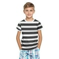 thumbnail image 3 of T-Shirts Size 3-14 Years for Children Boys and Girls Short Sleeve Crew Neck Striped Summer Saving Clerance Kids' Sports Breathable Tops Black, 3 of 8