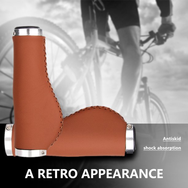 1 par de fundas antideslizantes para manillar de bicicleta MTB para puños de manillar de 22,2mm (marrón claro)