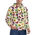 thumbnail image 2 of Junzan Colorful Fruits for Men's Hoodie - Fall Pullover Hooded Sweatshirt-Hooded Sweatshirt for Men - Men's Stylish Sweatshirt for Winter & Autumn-Medium, 2 of 7