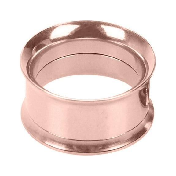 Chicmine 1Pc Ear Expander Solid Color Skin-friendly Stainless Steel Double Flared Ear Gauges for Men Women