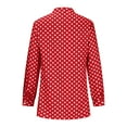 thumbnail image 4 of Goodtrade8 Winter Tops for Women Long Sleeve Plus Size Polka Dot Red Casual V-Neck Fall Shirts, 4 of 8