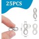 thumbnail image 3 of 25 piezas de dijes de eslabón infinito de acero inoxidable 304, conectores circulares para pulseras y joyería, orificio de 6 x 3 mm., 3 of 6