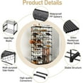 thumbnail image 6 of 2-Column Tall Shoe Rack for Front Door Entrance, 10 Tier Metal Large Floor Free Standing Shoes Boots Sneaker Handbag Display Shelf with Hooks, 30-40 Pairs Shoes Storage Organizer, 6 of 12