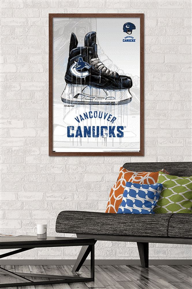 NHL Vancouver Canucks - Drip Skate 21 Wall Poster, 22.375" x 34", Framed