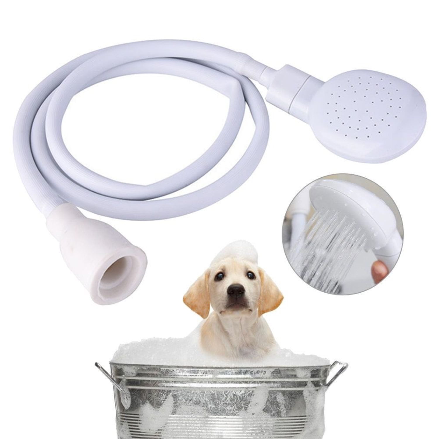 Pet Shower Sprayer Slip On Hose Portable Shower Head Dog Sprayer For