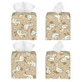 thumbnail image 2 of Lsque cute geese and chicks Printed Tissue Box Cover Holder, Facial Paper Organizer Dispenser,Square with Bottom Belt, PVC Leather Decorative Organizer, 2 of 7