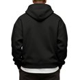 thumbnail image 4 of Mens Full Zip Hooded Sweatshirt Big Size Casual Hoodie Jacket Multi Pocket Athletic Outerwear Black 2XL, 4 of 7