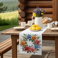 thumbnail image 6 of Table Runner Blue Pink Orange Rose Table Decoration for Kitchen Dinning Watercolor Wreath Table Decoration for Indoor Outdoor Party Wedding Decor 13x90 Inch, 6 of 7