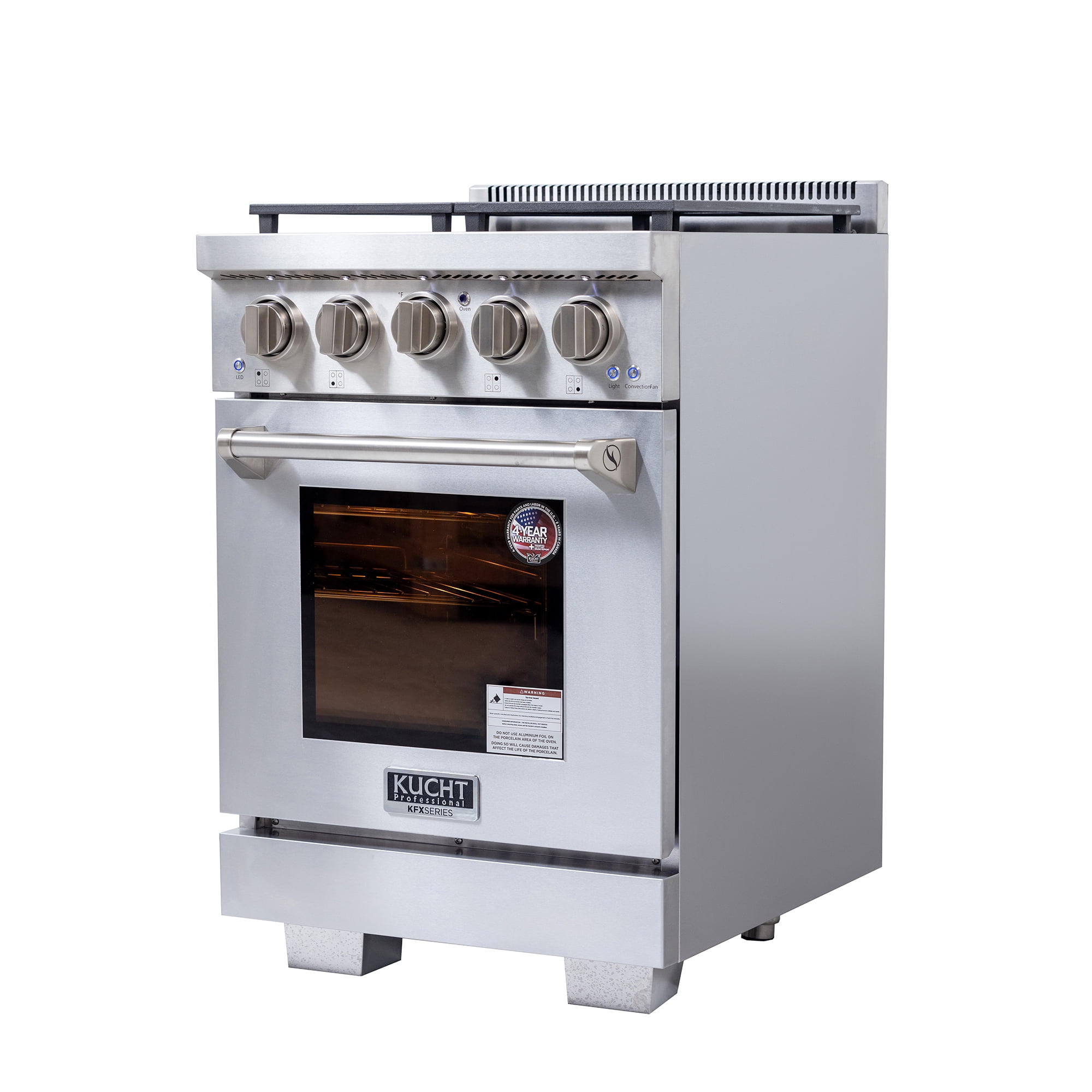 Professional 24-in Natural Gas Range in Stainless Steel with True Simmer Burners