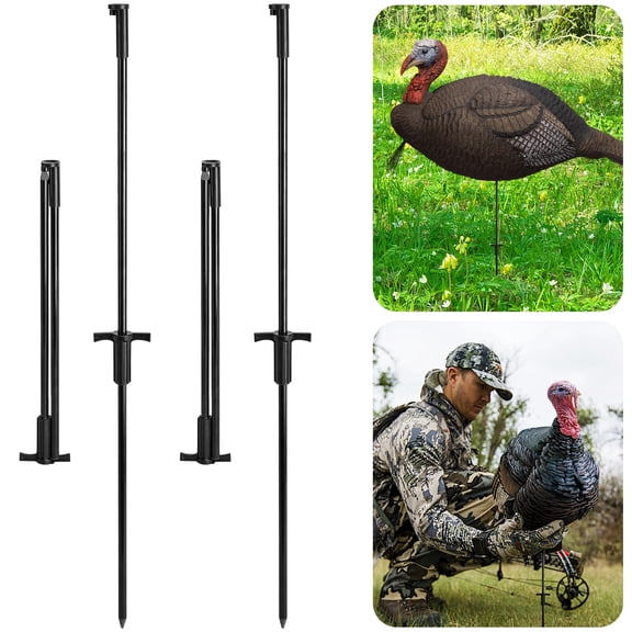 Ebaokuup 4 Pcs Collapsible Turkey Decoy Stakes for Hunting