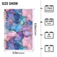 thumbnail image 2 of FORMRS 1-Subject Spiral Notebook 8" x 5" College Ruled 60 Refillable Sheet A5 Hard Cover, 2 Pack, Pink Marble Pattern, 2 of 7