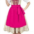 thumbnail image 3 of TFEOQRY Women's Dirndl Dress' Accessory Tie Apron Oktoberfest Carnival Party Outfit Hot Pink, 3 of 9