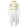 thumbnail image 3 of TSSOE Kids Girls Ballet Praise Lyrical Dance Dress Worship Liturgical Celebration Choir Robe Dancewear White 6, 3 of 5
