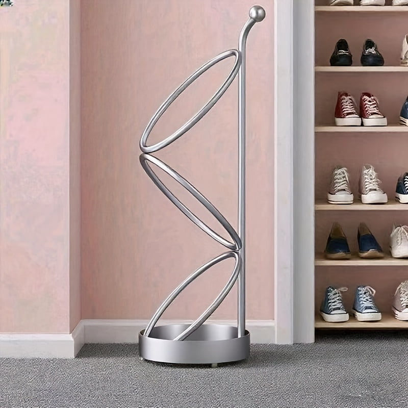 [Space-Saving Holder] 1pc Classic Iron Umbrella Stand for Home Use - Space-Saving Entryway Organizer with Multiple Hooks, Durable Metal Design for Umbrellas, Easter & Party Decor, Umbrella Holder
